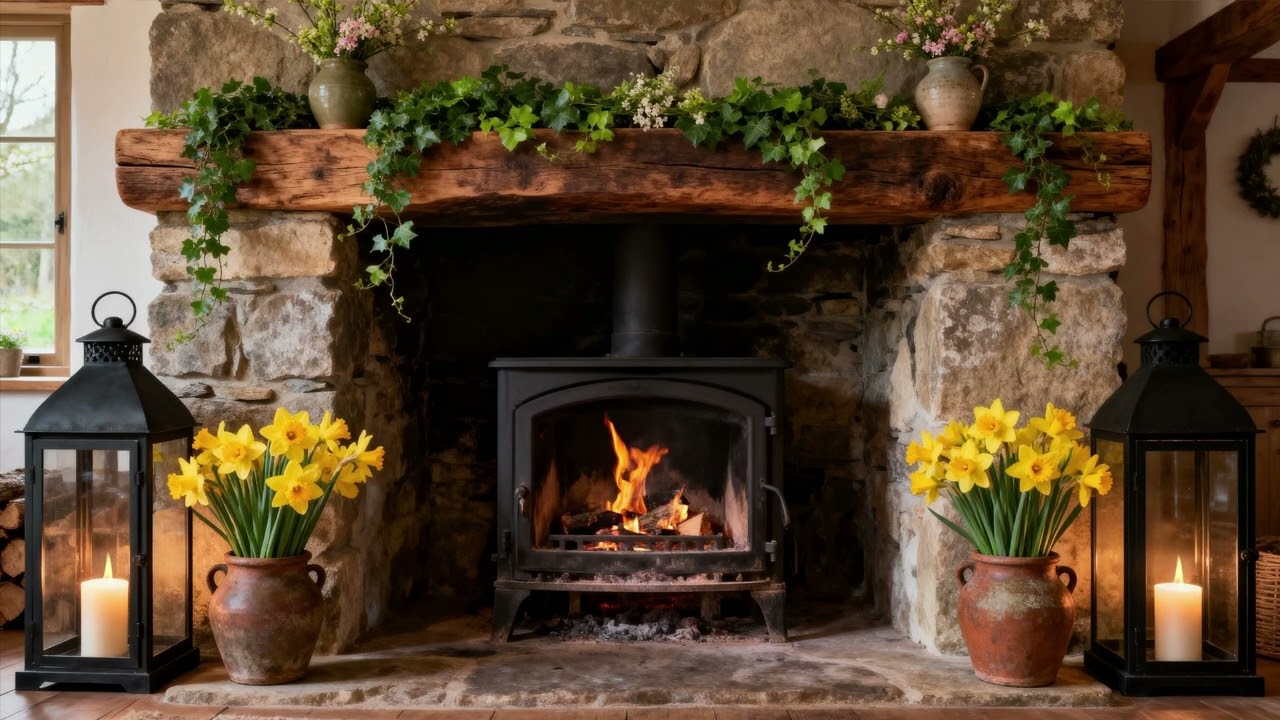 Fireplace Sounds for a Cozy Winter Day ❄️ Crackling Fire Ambience for Sleep & Relaxation