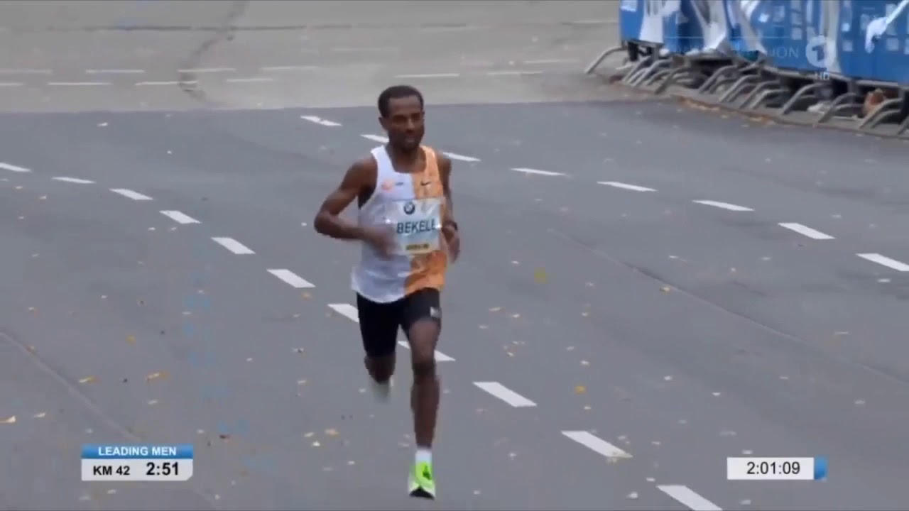 Kenenisa Bekele, Last Kilometers,  Berlin Marathon 2019.