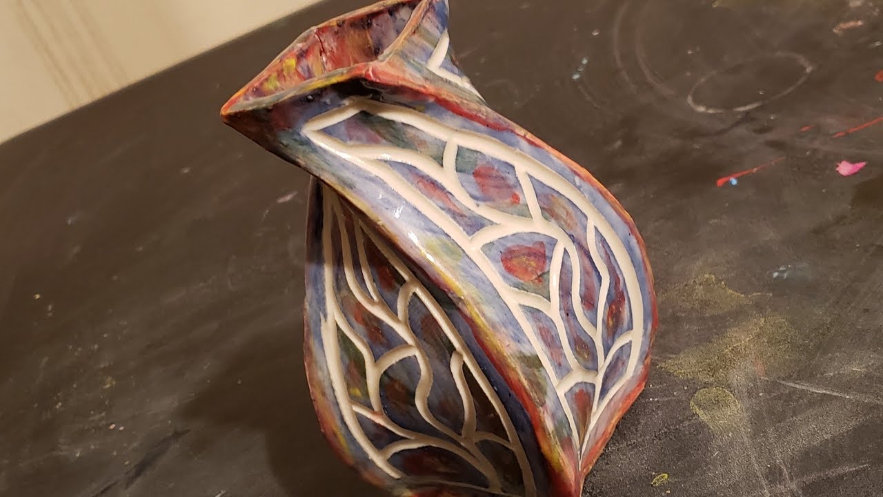 Slab Built 4 Sided Vase - Eps 145