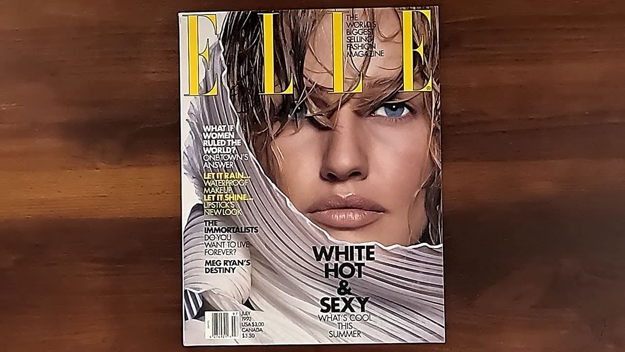 1993 July ASMR Magazine Flip Through: Elle Karen Mulder, Meg Ryan, Claudia Schiffer