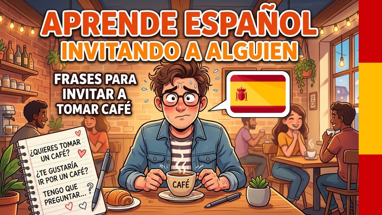 Aprende Español con Podcast - Invitando a Alguien a Tomar Café | Español Conversación Práctico