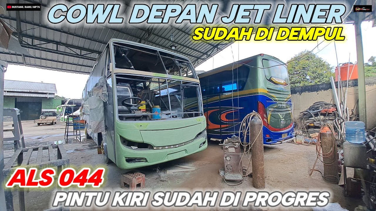 COWL DEPAN SUDAH DI DEMPUL DAN PINTU KIRI SUDAH DI KERJAKAN ...ALS 044 JET LINER