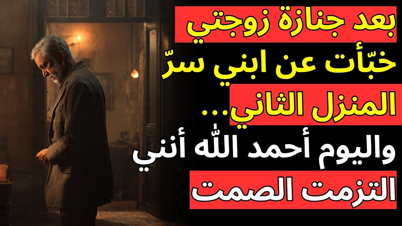 بعد جنازة زوجتي خبّأت عن ابني سرّ المنزل الثاني… واليوم أحمد الله أنني التزمت الصمت