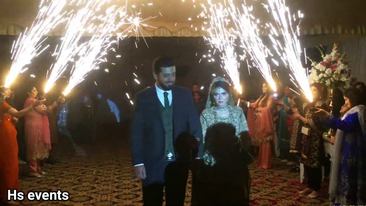 2019 | Beautiful | walima | couple entrance | unique fireworks style | HS events