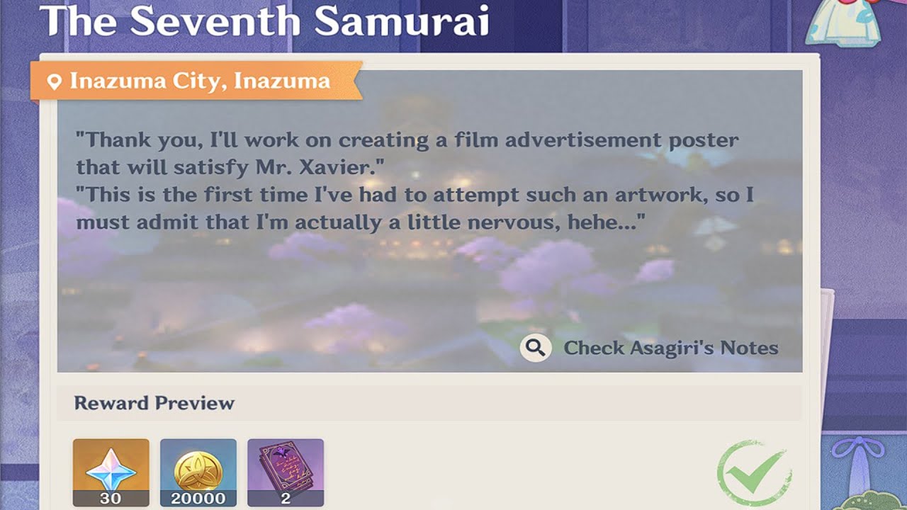 The Seventh Samurai Outside the Canvas Inside the Lens - Genshin Impact