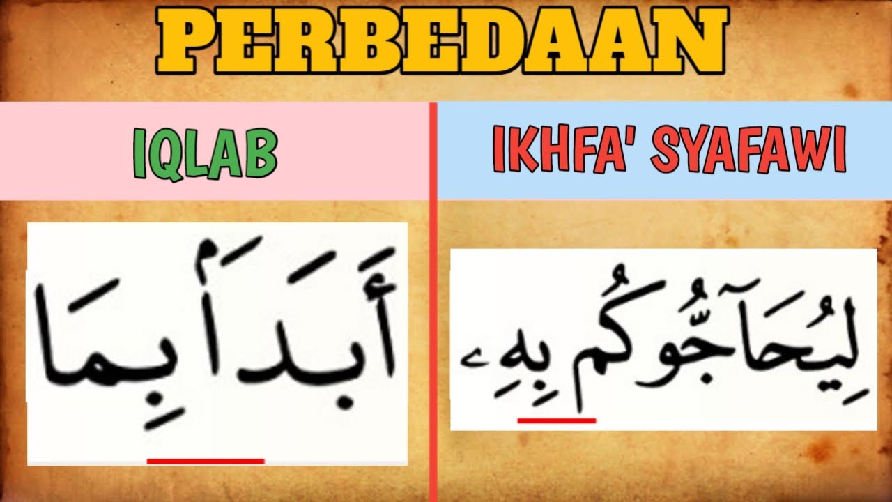 PERBEDAAN IQLAB DAN IKHFA' SYAFAWI