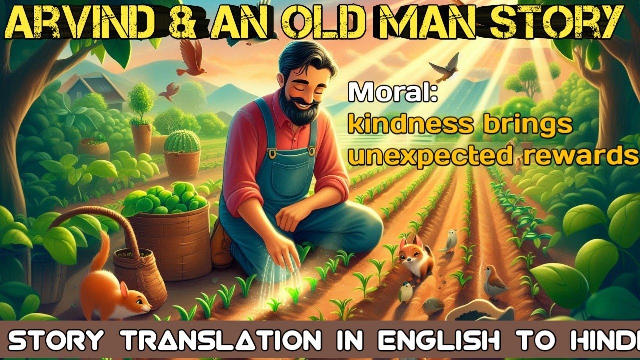 KINDNESS BRINGS UNEXPECTED REWARDS MORAL STORY OF ARVIND & AN OLD MAN Translation 📚📝✍️ #4 //