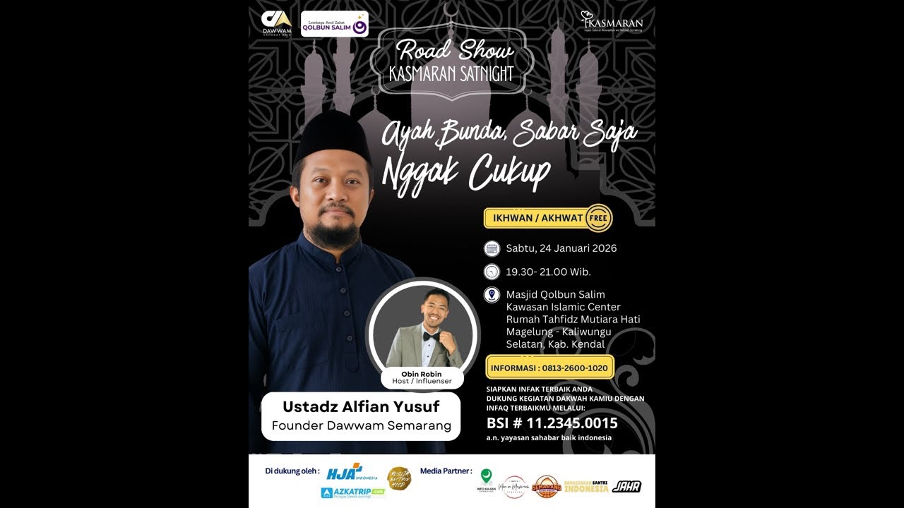 Ayah Bunda, Sabar Saja NGGAK CUKUP -Ust Alfian Yusuf, at Masjid Qolbun Salim Kaliwingilu