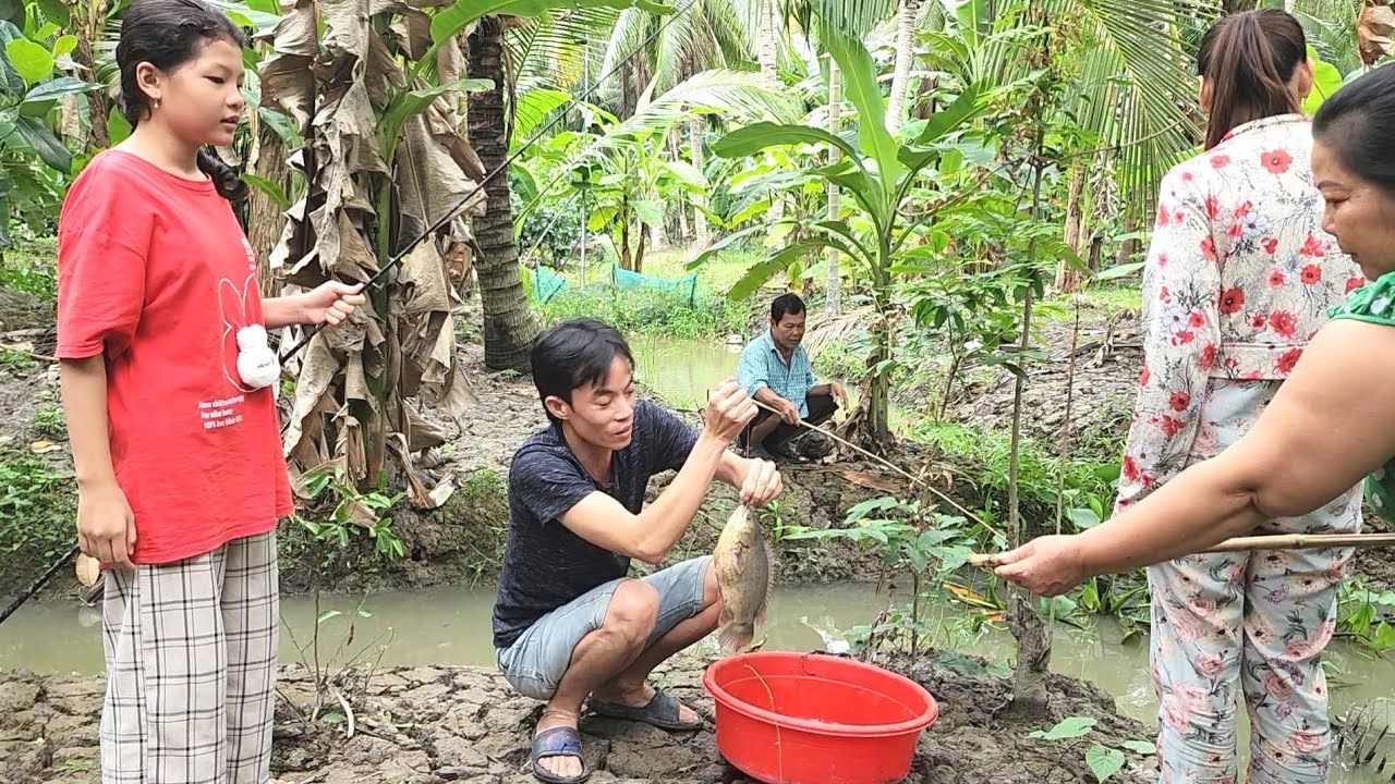 Một Ngày Bội Thu Khi Cả Gia Đình Ra Vườn Câu Cá Toàn Hàng Khủng | BQCM & Family T760