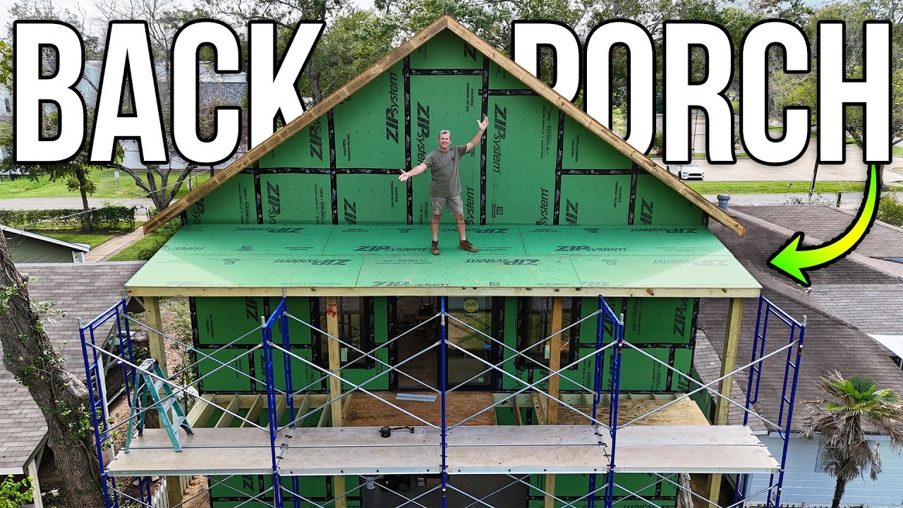 Building a Simple Covered Back Porch for the Dream Garage