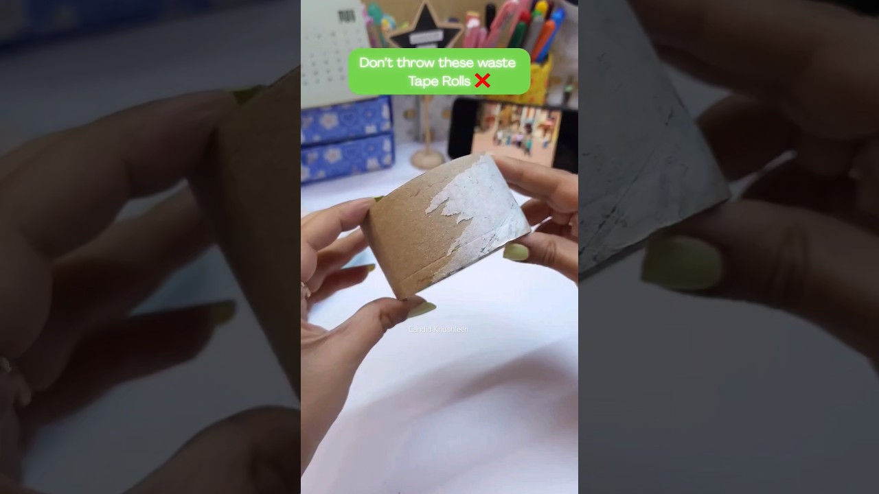 Don't throw these waste Tape Rolls ❌️💖🎀craft ideas🌼#viralvideo #diy #bestoutofwaste #crafts #cute