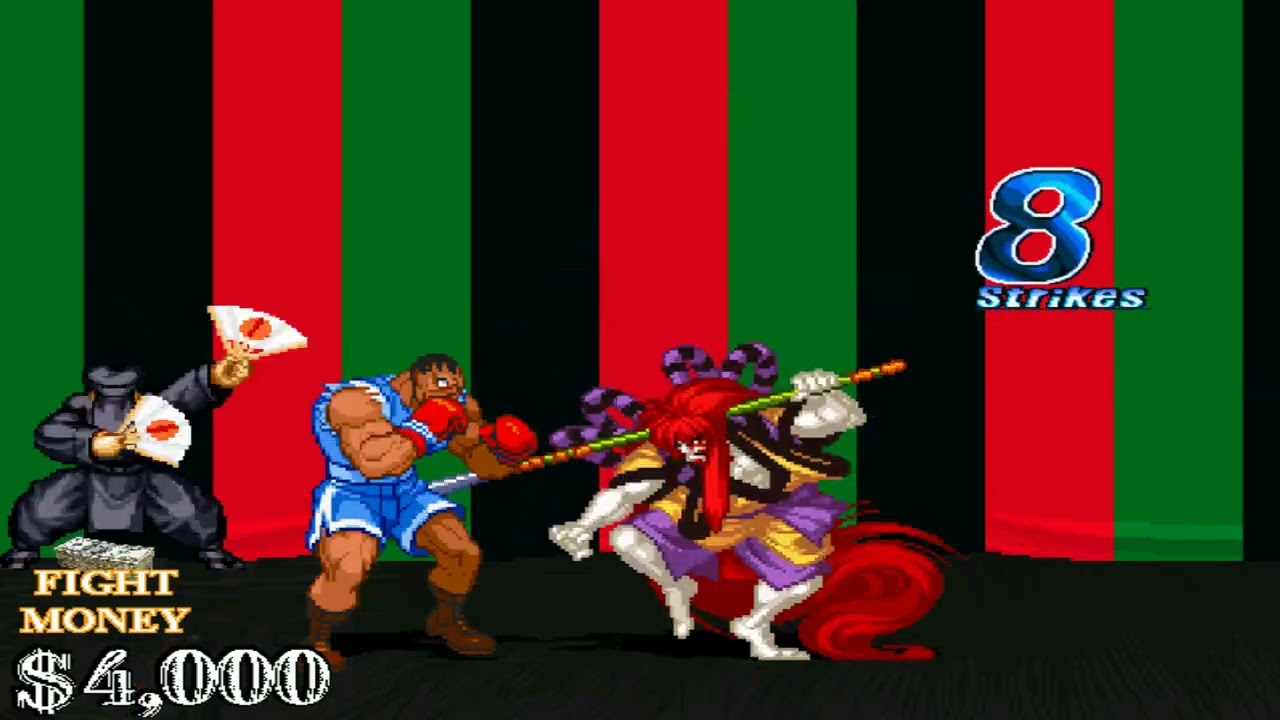 MUGEN: !Balrog (操作) VS 千両狂死郎 (7P)