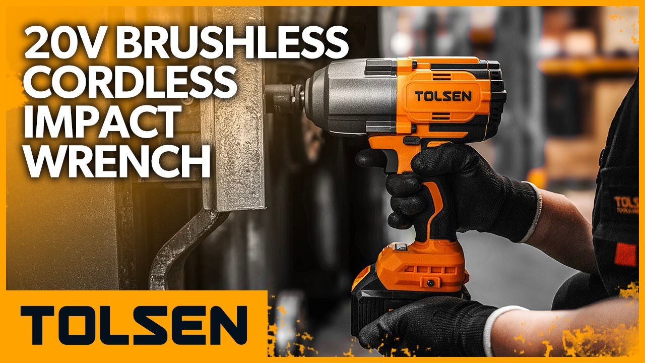 TOLSEN 20V Brushless Cordless Impact Wrench High Torque Impact Driver
