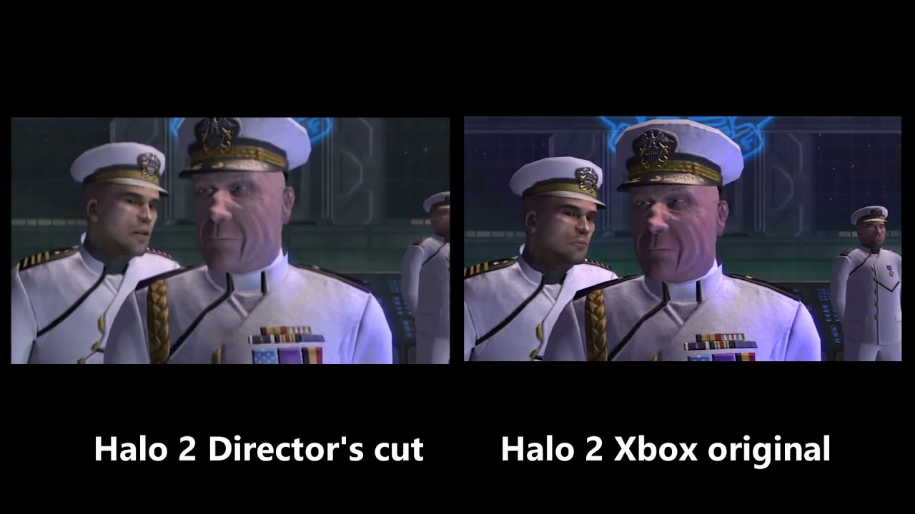 Halo 2 director's cut, retail cutscene side-by-side comparison part 1