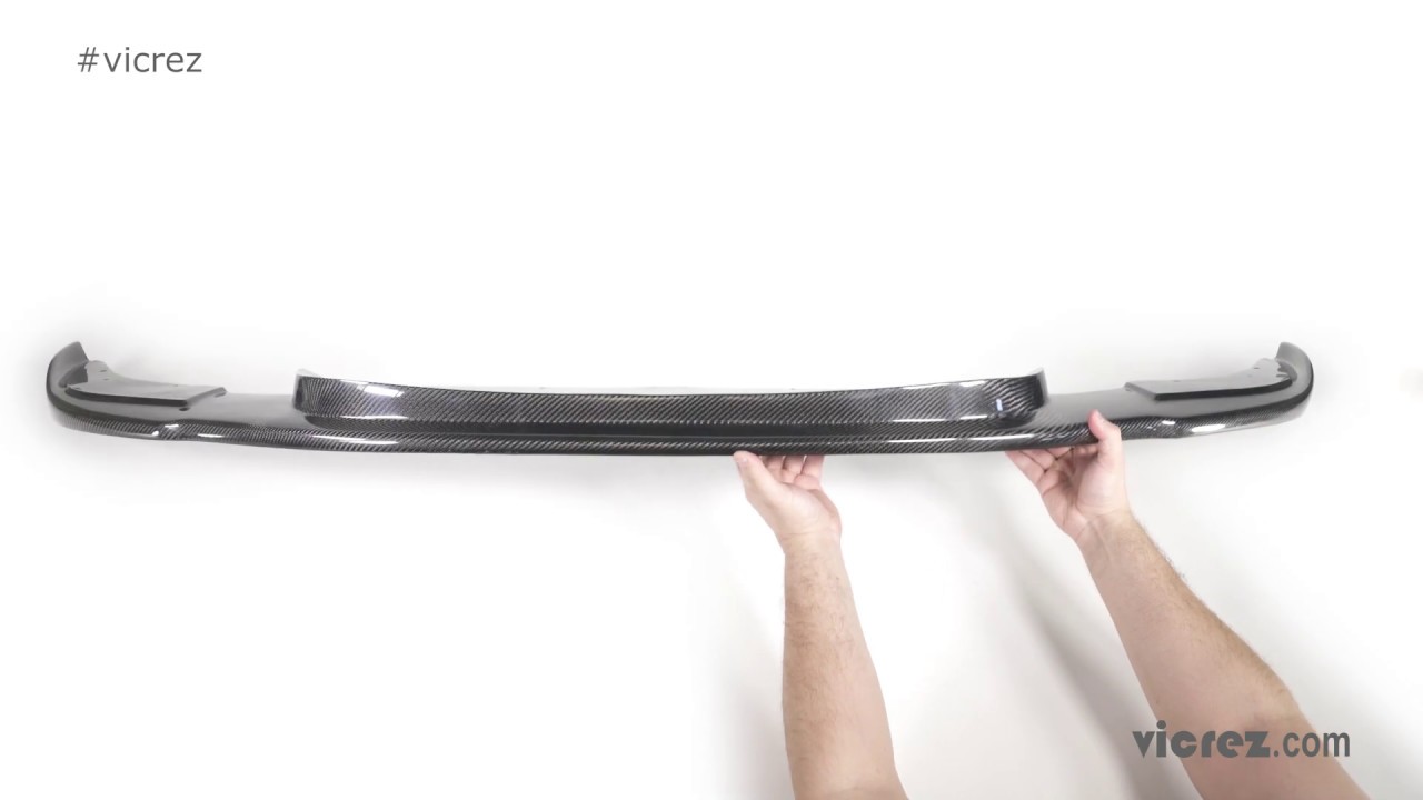 Vicrez BMW F10 M5 2012-2016 VZ3 Style Carbon Fiber Front Bumper Lip vz100490