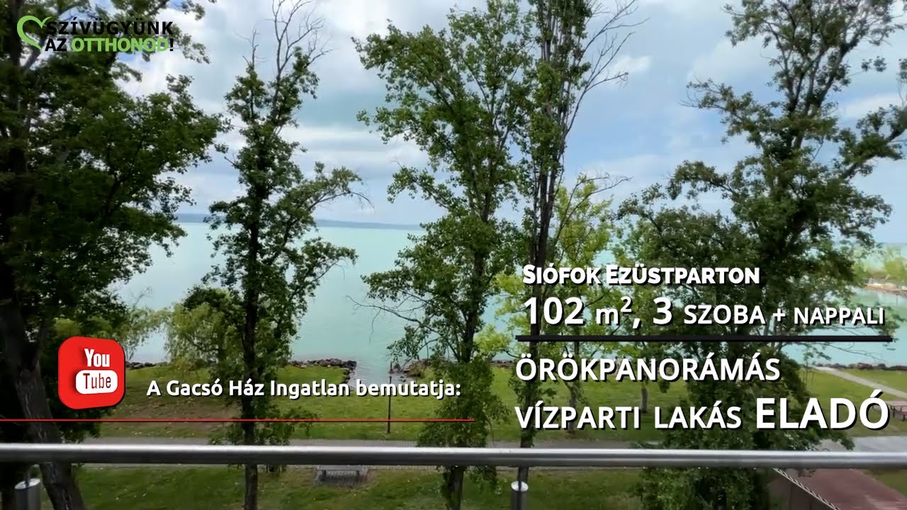 ✨ELADVA! Siófokon közvetlen vízparti örökpanorámás lakás!