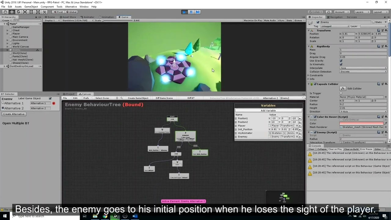 NCAlt: Alternatives and Difference Visualizations for Behavior Trees in Game Development Learning