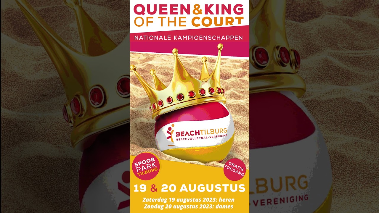 King of the Court beachvolleybaltoernooi  komt op 19 & 20 augustus 2023 naar Tilburg.