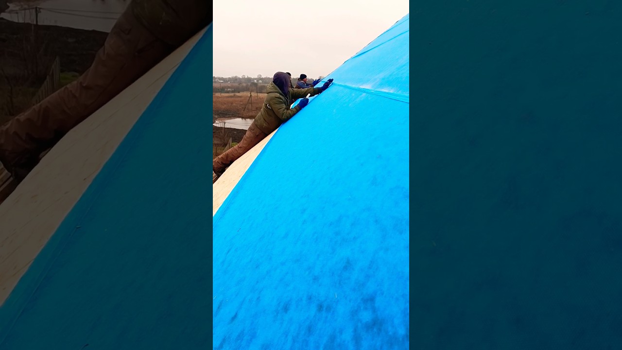 Installation of underlayment before laying bitumen shingles