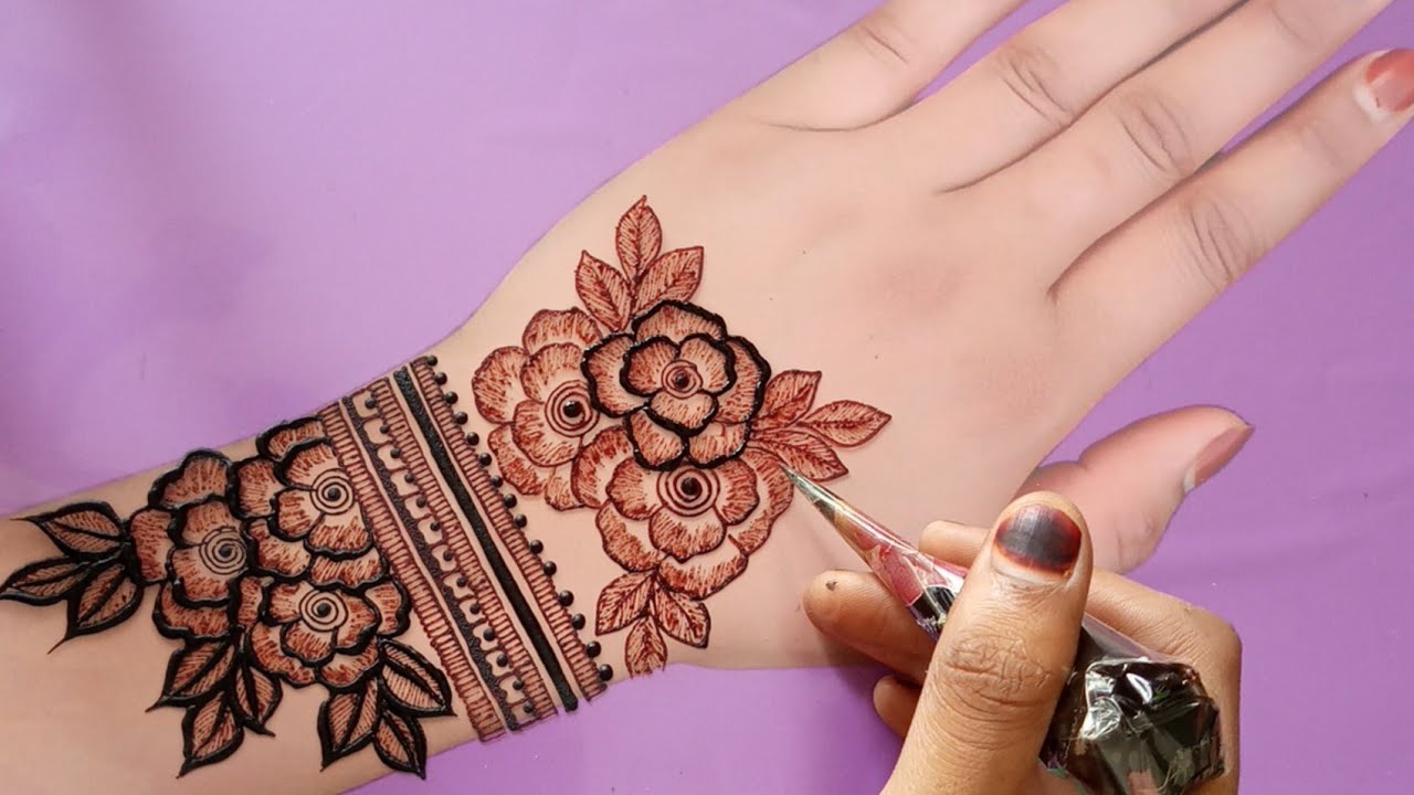 Easy fronthand mehndi design | easy mehndi design for beginners | simple mehndi design | mehndi,