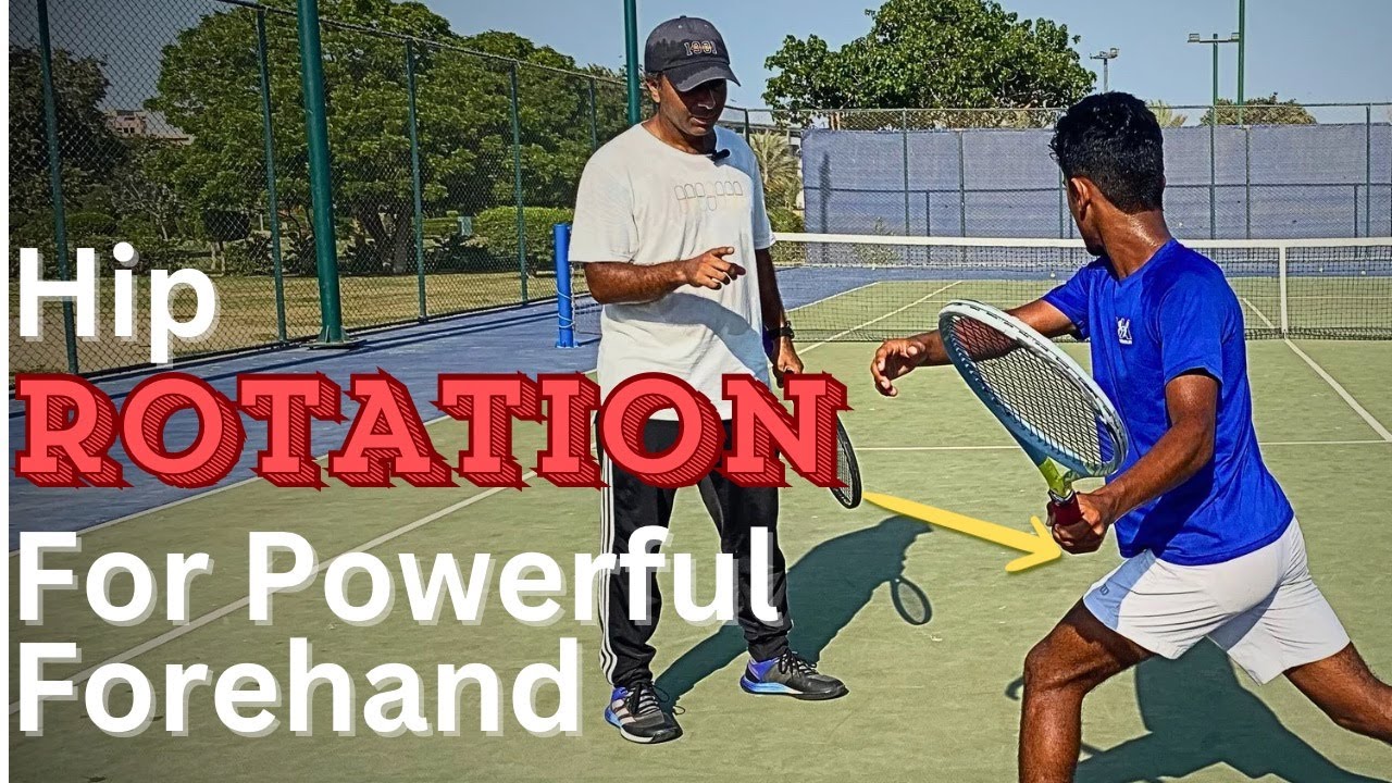 How To Get POWER In Your Tennis Forehand Using Hip Rotation | Tennis Lesson