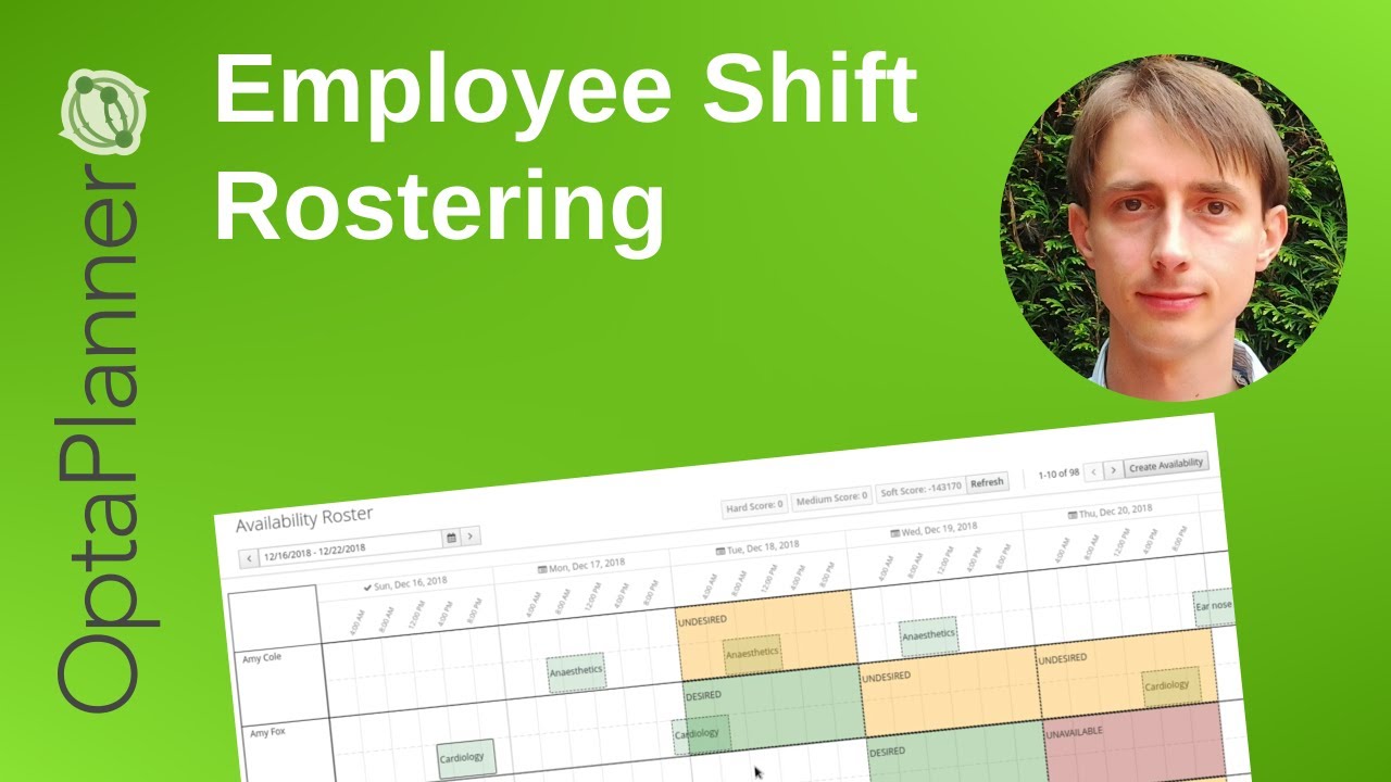 OptaWeb Employee Rostering with OptaPlanner (java, open source)