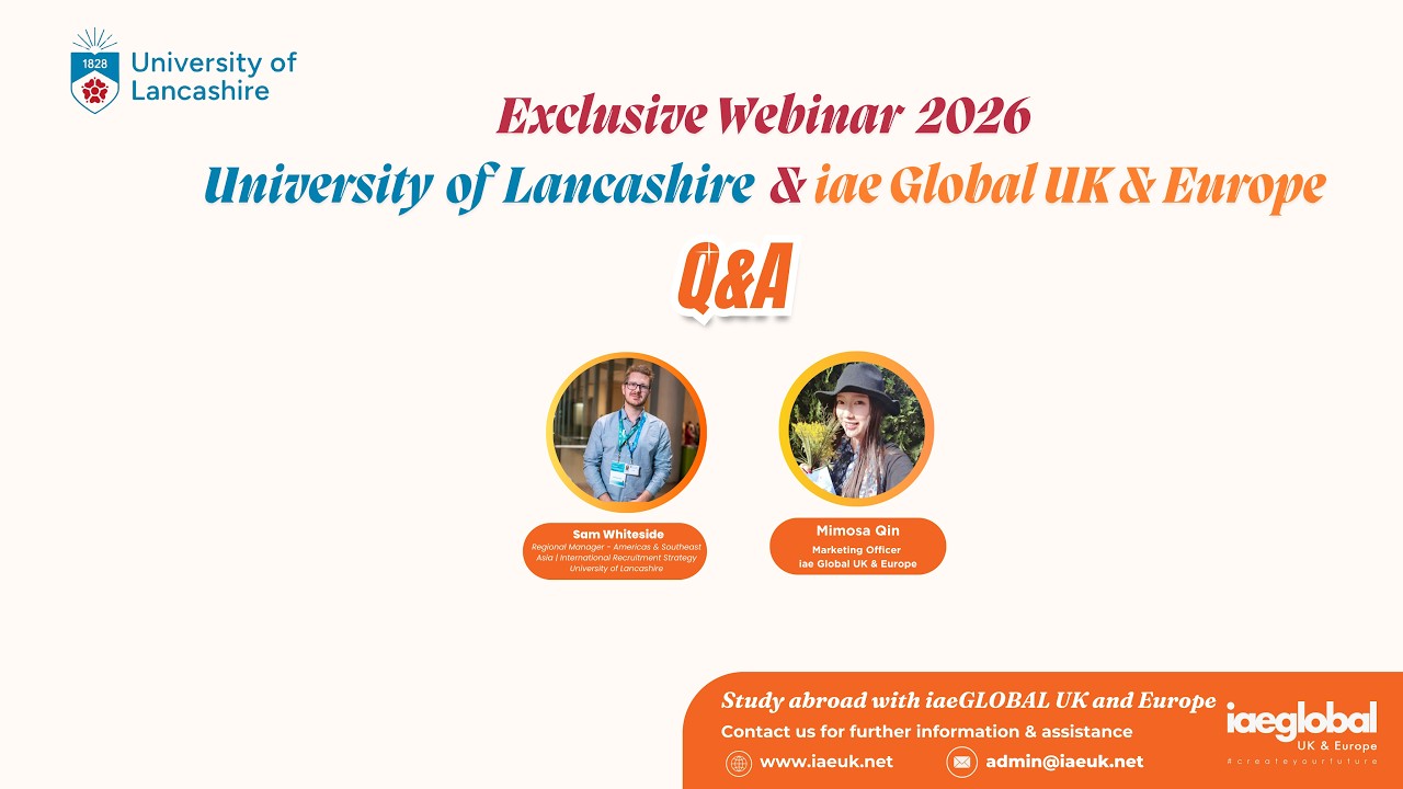 Exclusive Webinar University of Lancashire x iae Global UK & Europe