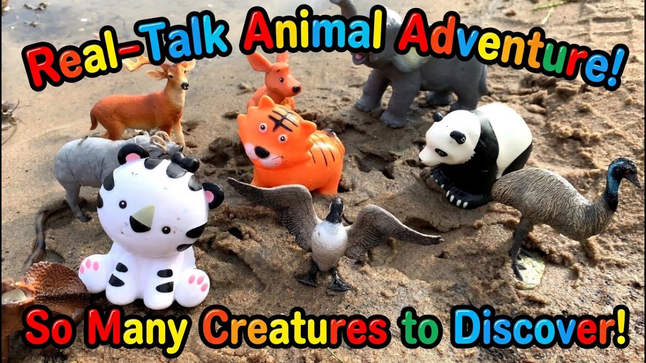 🚿 Muddy Wild Zoo Animals Getting Washed! River Fun & Facts for Kids