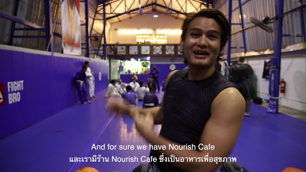 Tour of Bangkok Fight Lab & Nourish Cafe - BJJ Muay Thai boxing vegan