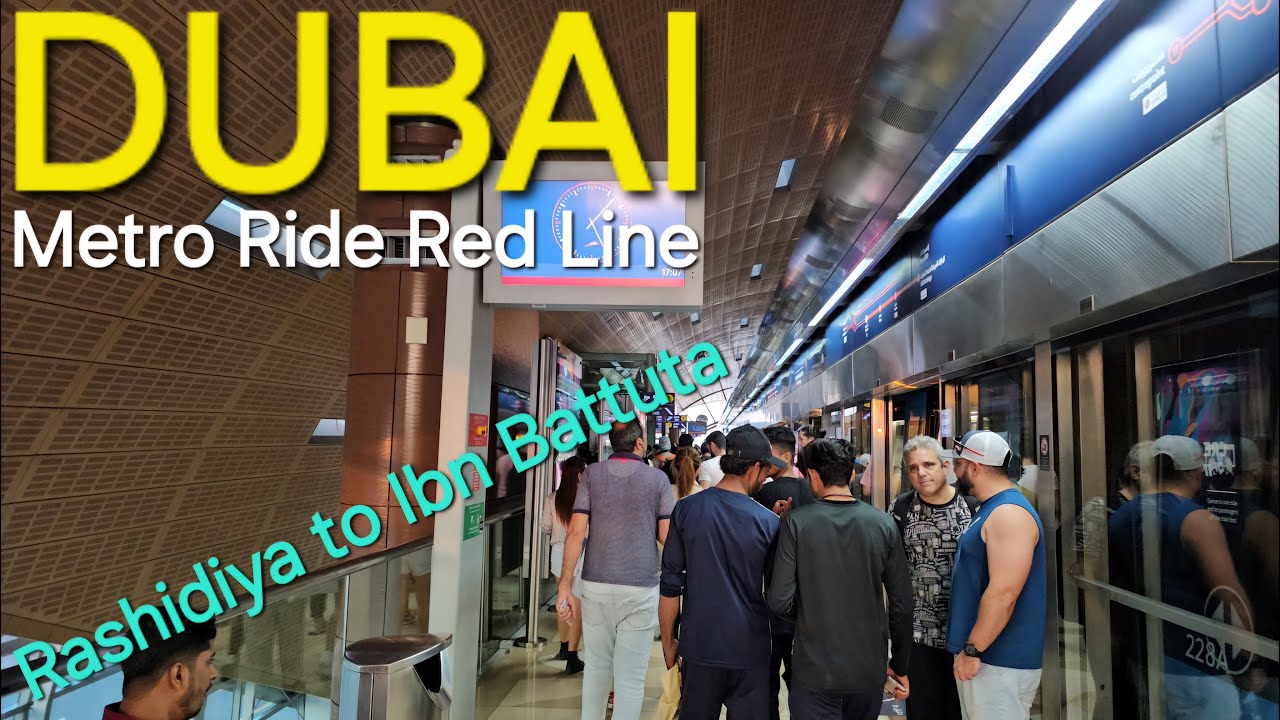 Dubai metro ride: Centrepoint Metro Station to Ibn Battuta Metro Station (12.05.'23: 4K-UHD)