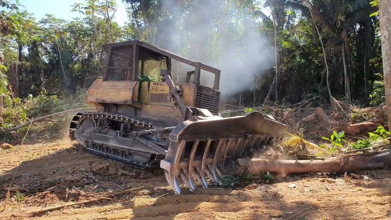 Trator De Esteira New Holland D170 Empurrando Material #tractor #automobile #bulldozer #farming