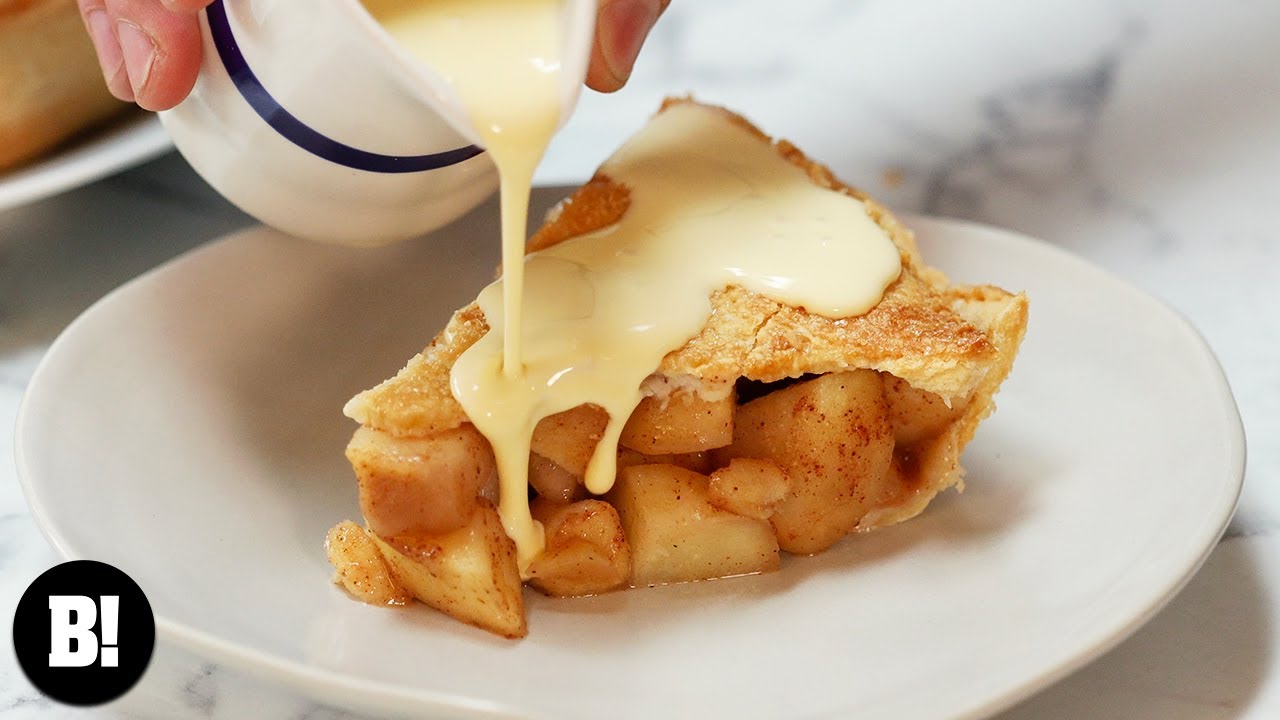 APPLE PEAR PIE with CUSTARD (And it's all VEGAN)