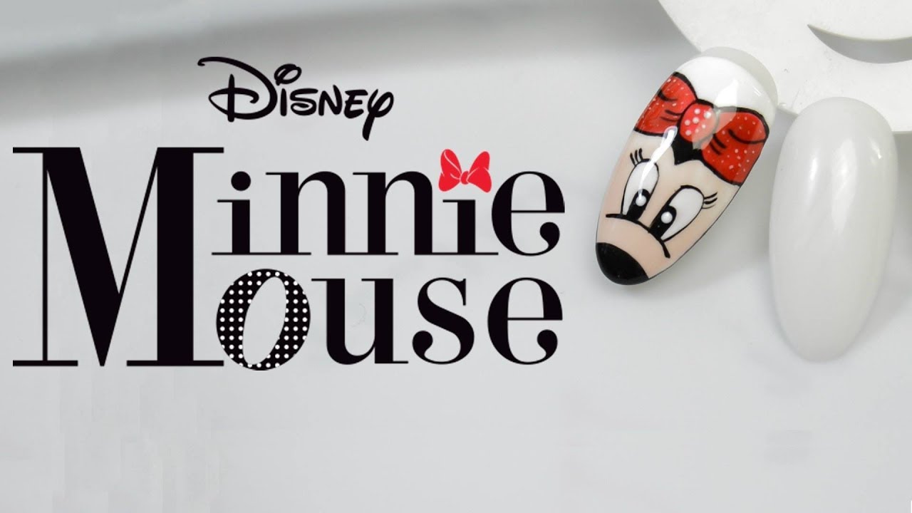 MYSZKA MINNIE NA PAZNOKCIACH KROK PO KROKU 🎀 DISNEY MINNIE MOUSE NAIL ART 🎀