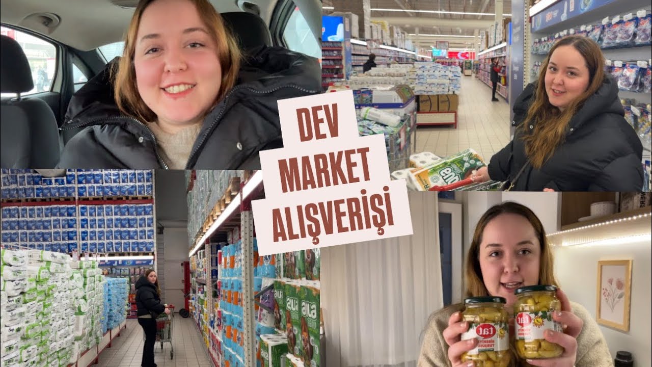 DEV MARKET ALIŞVERİŞİ, birlikte yerleştirelim, neler aldım, market turu 