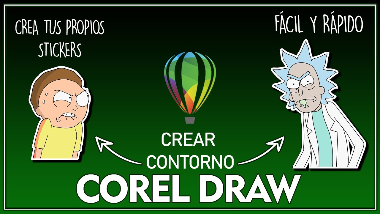 🟢✒️ Como CREAR o EXTRAER el CONTORNO de una IMAGEN Para STICKERS en Corel Draw / Fácil y Rápido ✂️🟢