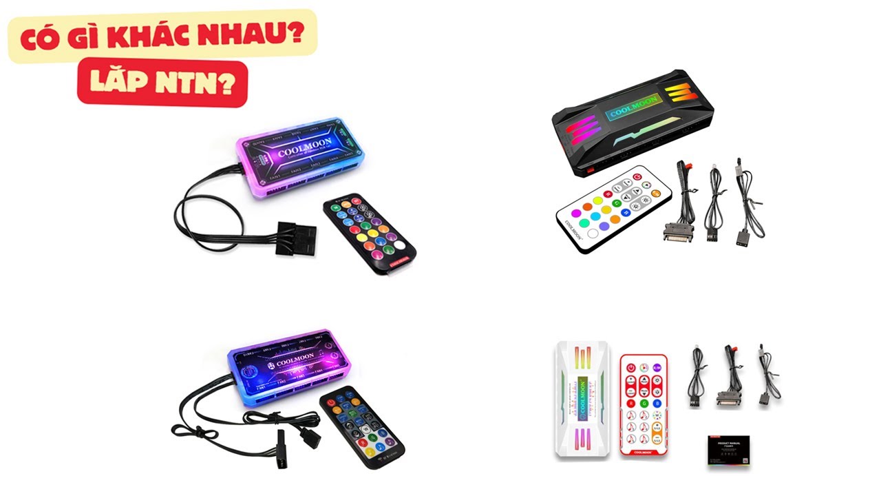 Sự Khác Nhau Giữa Các Bộ Hub Coolmoon - Hướng Dẫn Lắp Đặt Và Sử Dụng Các Loại Hub Cho Fan Led