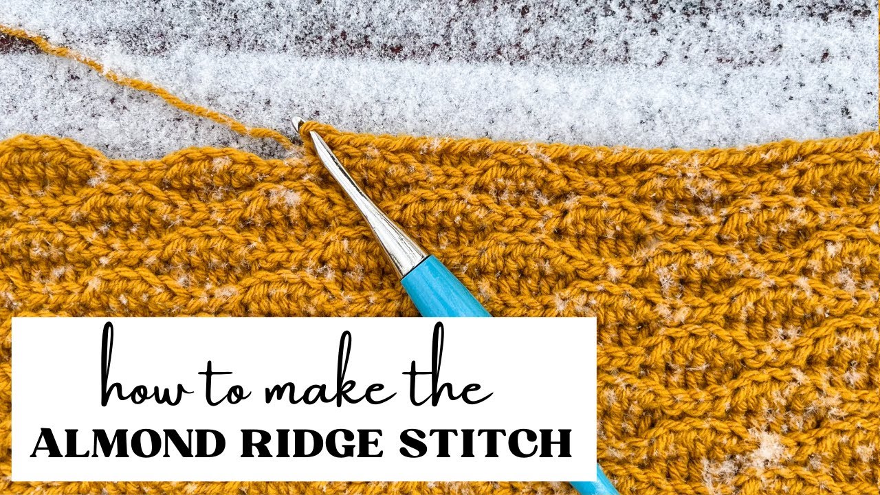HOW TO CROCHET THE ALMOND RIDGE STITCH | EASY CROCHET TUTORIAL