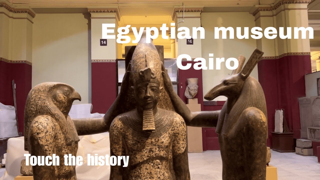 Egyptian museum in Cairo, live walking. Touch the history