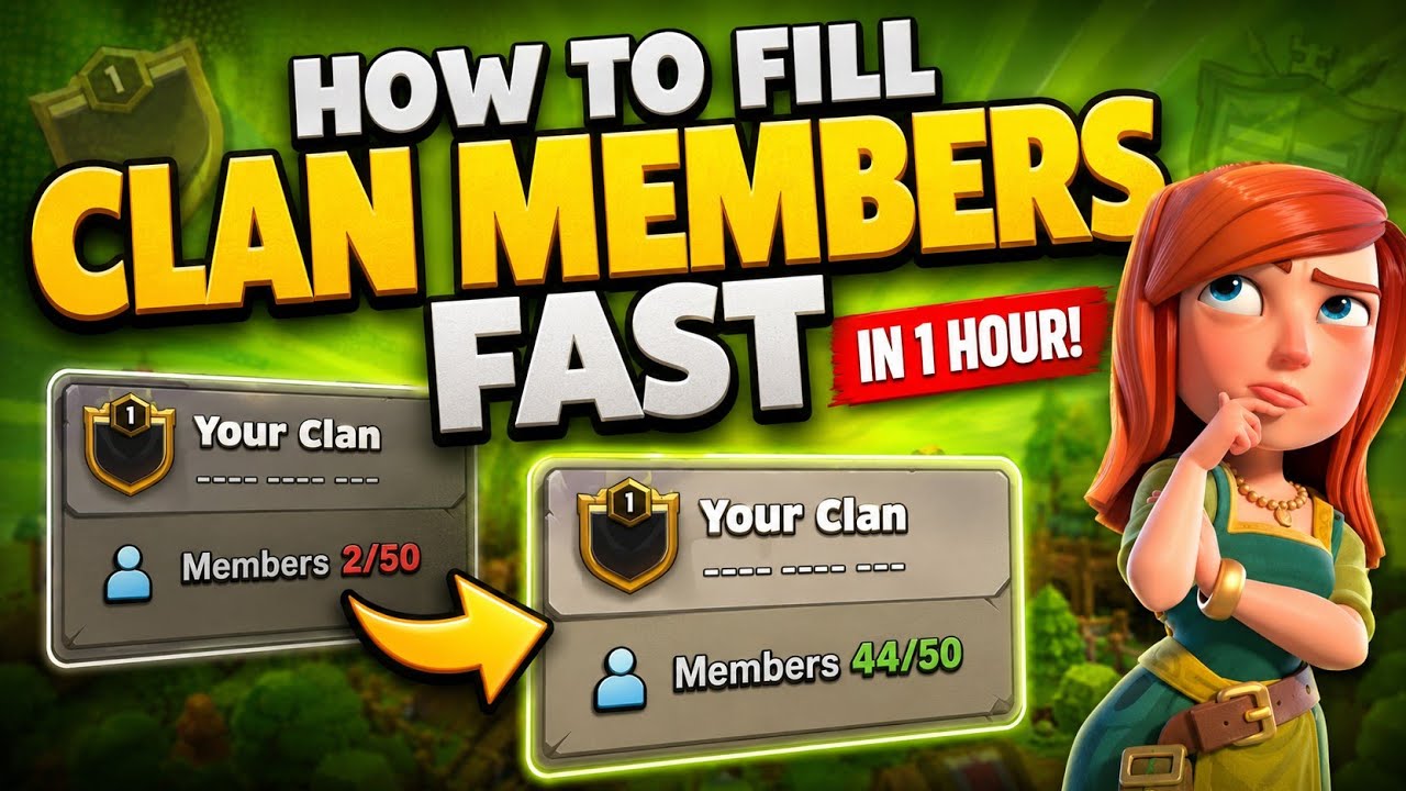 How to Fill Your Clan FAST in Clash of Clans! ⚡ (Get 50 Members Quickly)