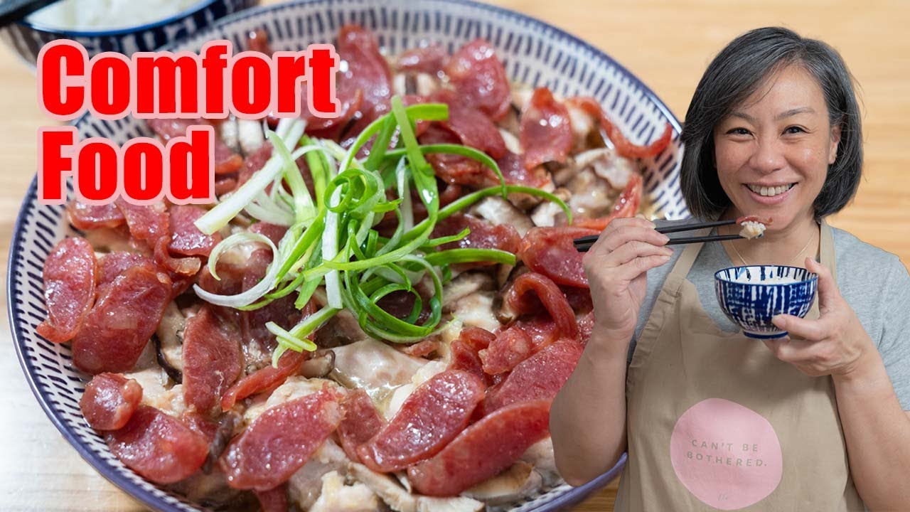 Простая китайская еда для комфортного отдыха: курица, колбаски и грибы