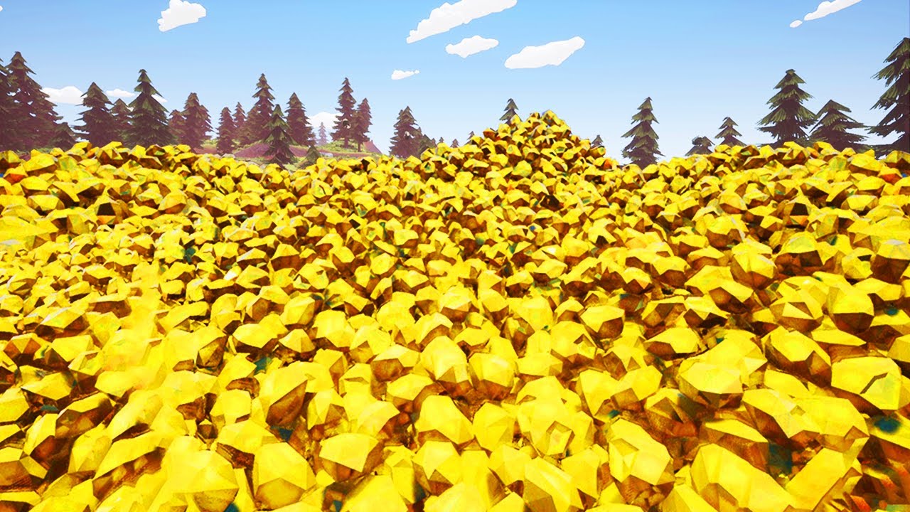 I Spawned 100,000 Pieces Of Gold For A Mountain