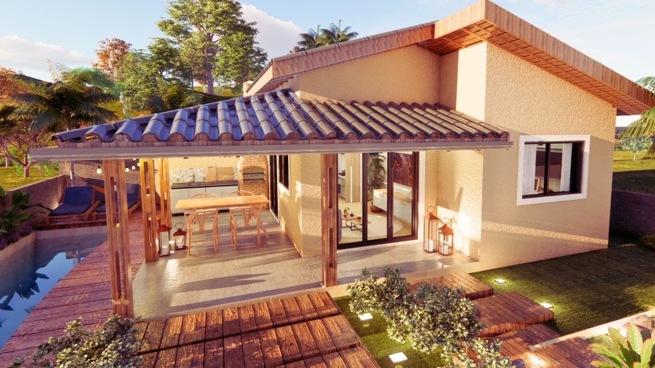 CASA PEQUENA E MODERNA || 2 QUARTOS || PLANTA BAIXA -  CASA DE TIJOLO TRADICIONAL!!