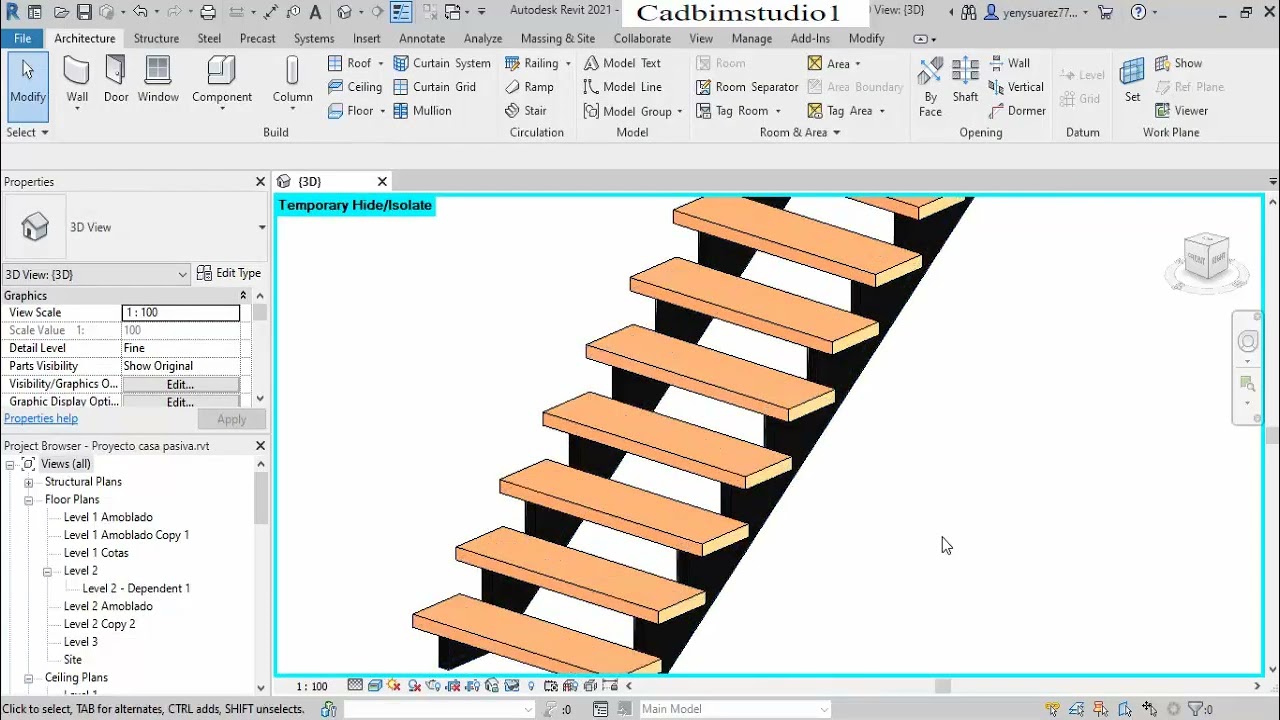 2 EDITANDO LA HUELLA Y LA CONTRA HUELLA REVIT