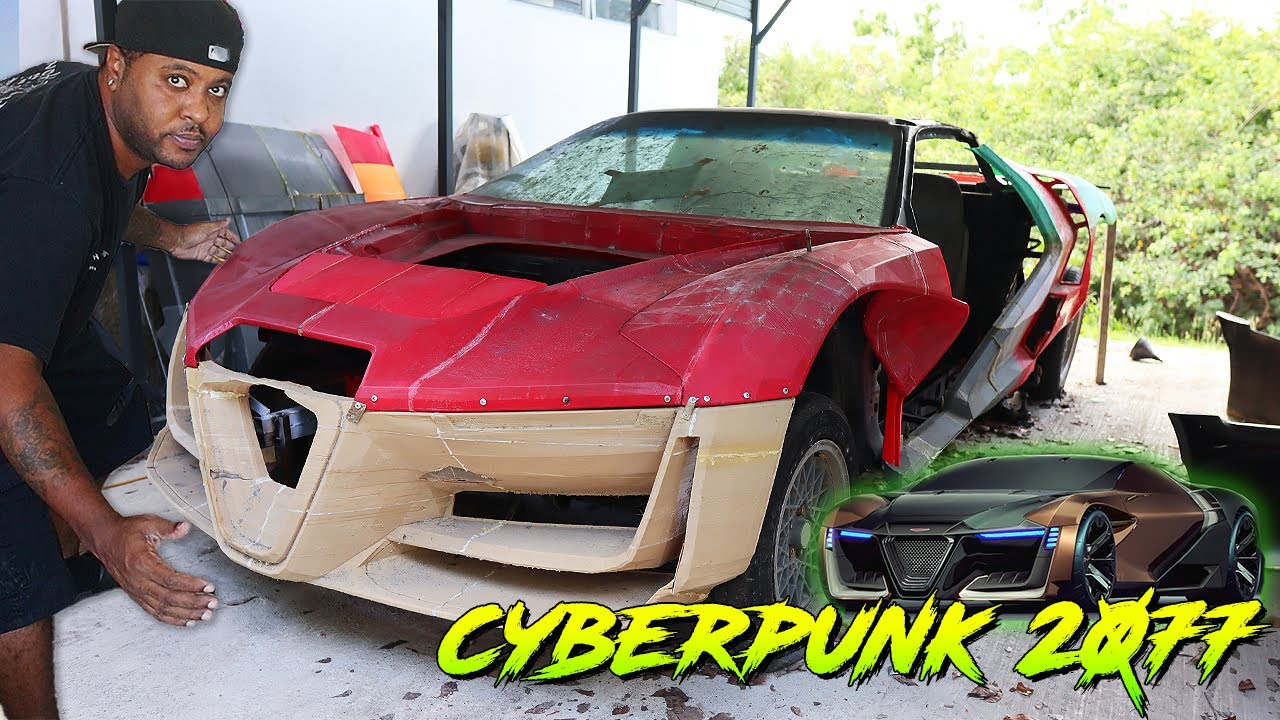 Превращение Pontiac Fiero в автомобиль в стиле Cyberpunk 2077, часть 6.