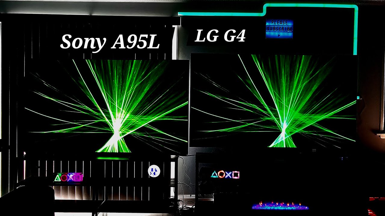 SONY A95L VS LG G4. SIDE BY SIDE COMPARISON. 4K HDR DEMO COMPARISON.