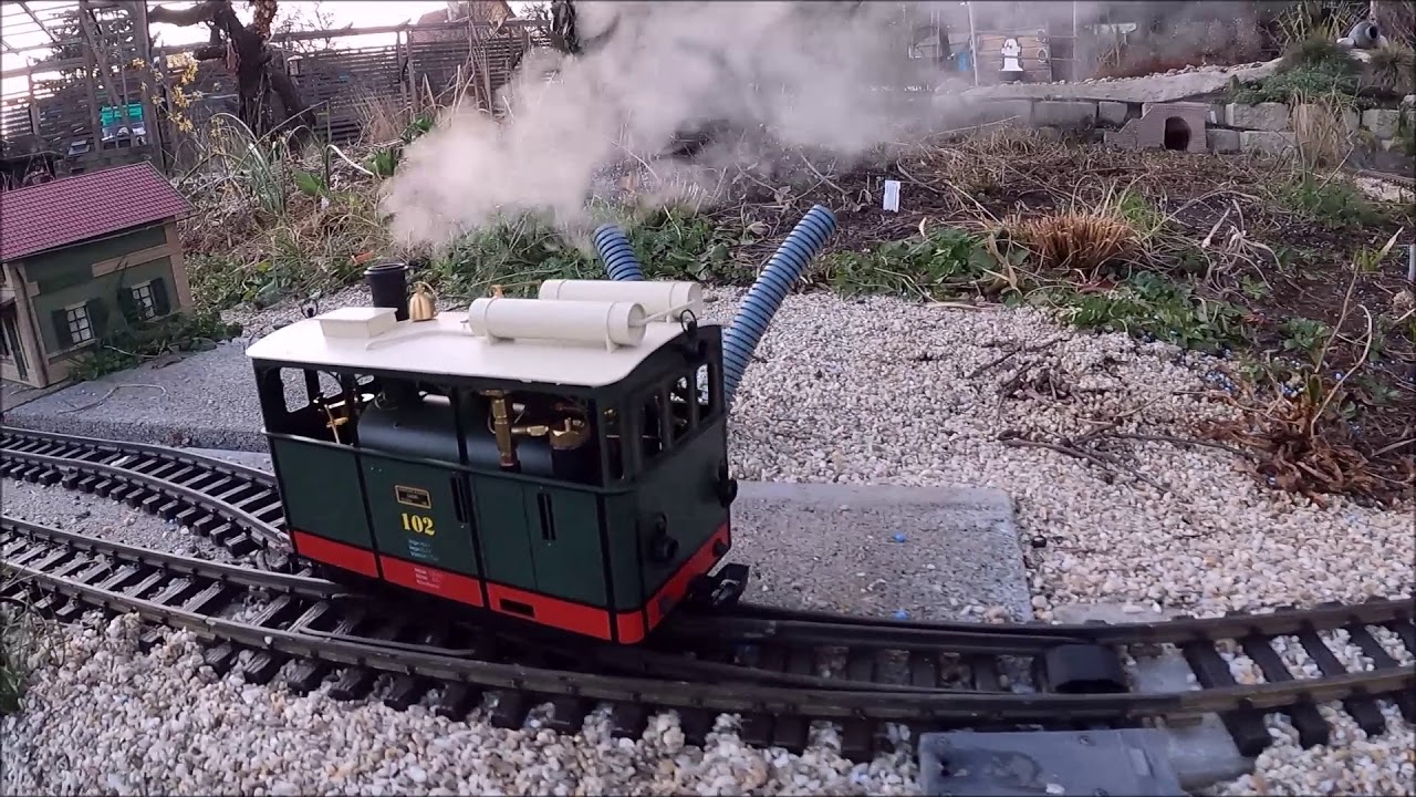 LGB Regner Kastenlok 102 1 Ausfahrt 20210307 First run outdoor Regner Livesteam RC loco 102