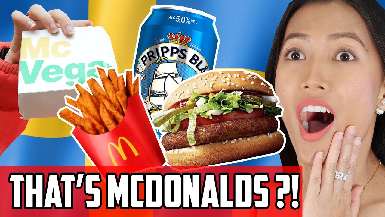 McDonalds In Sweden Is So Different! Swedish Menu Items Not In The US! Beer! Falafel! Truffle Sauce!