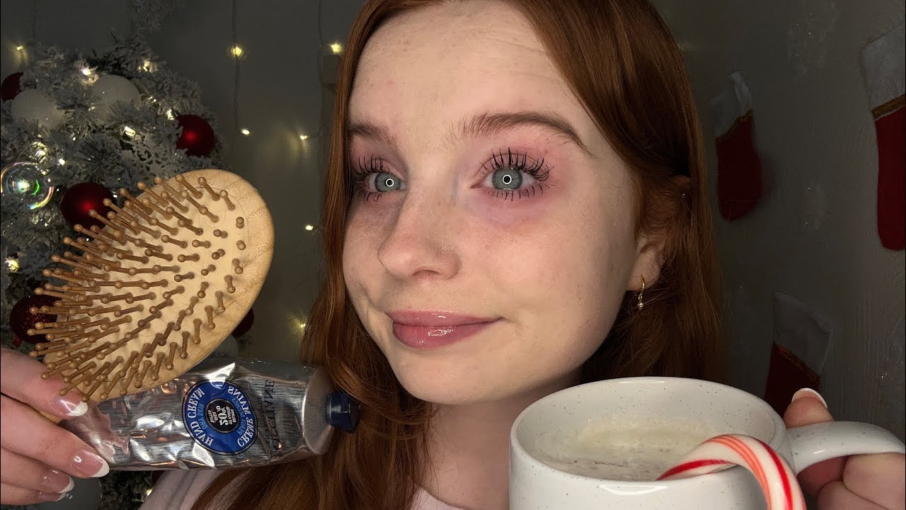 ASMR Comforting You During A Winter Storm 🌨️🦌⛄️ (hair brushing, layered sounds)