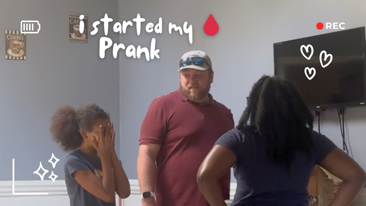 Telling my dad I started my period | April Fools prank