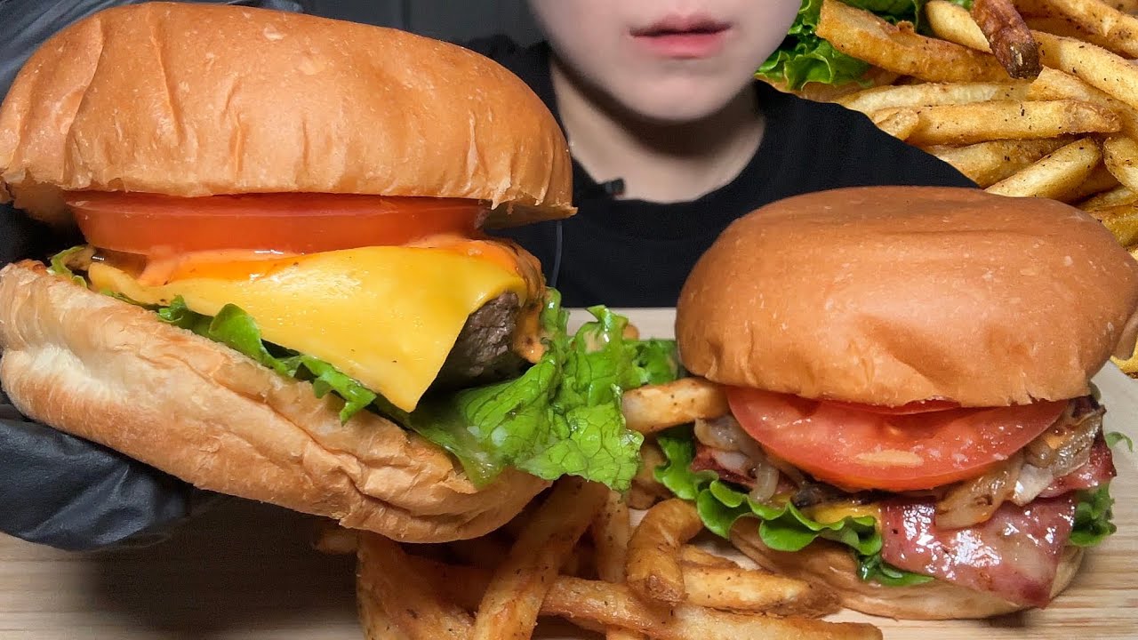 수제버거 다이스키💛 베이컨 치즈버거, 오리지널 치즈버거 먹방 Bacon Cheeseburger & Cheese burger mukbang